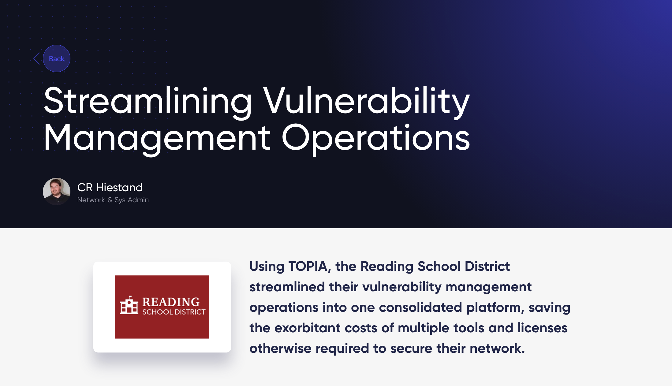 Reading School District | Streamlining Vulnerability Management | Case ...